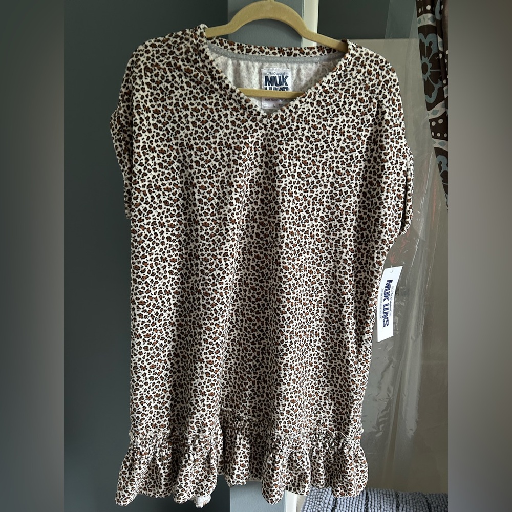Leopard Terry Swimsuit Cover up.